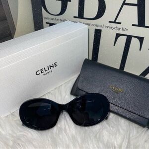 Celine Black Sunglasses with Leather Case